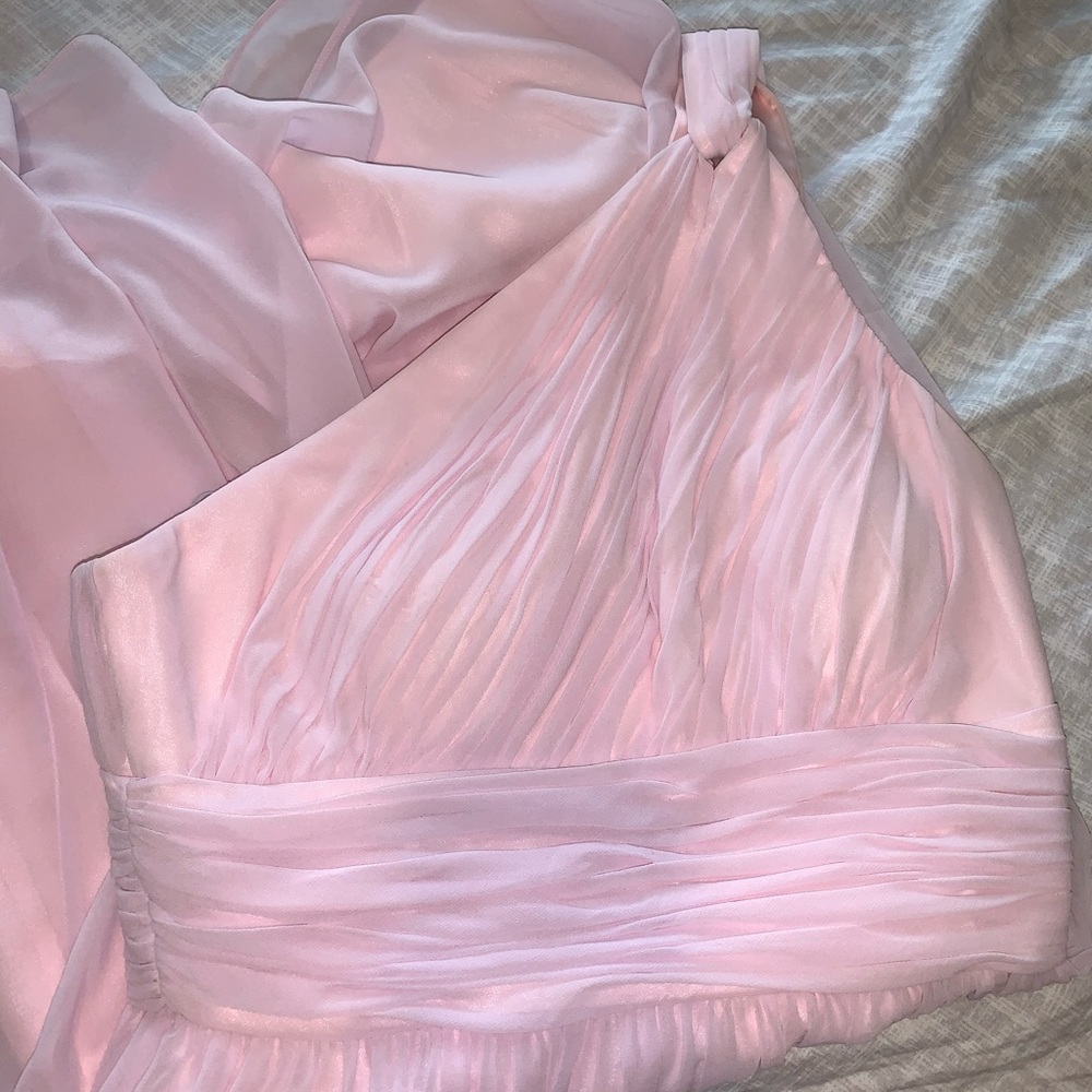 PINK one shoulder dress